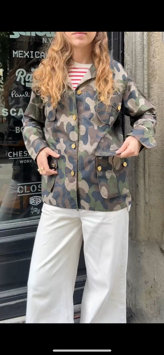 Field jacket militare camouflage donna